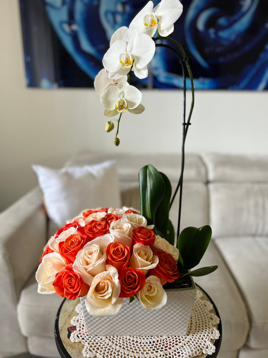 Roses & Orchids - Fresh Roses