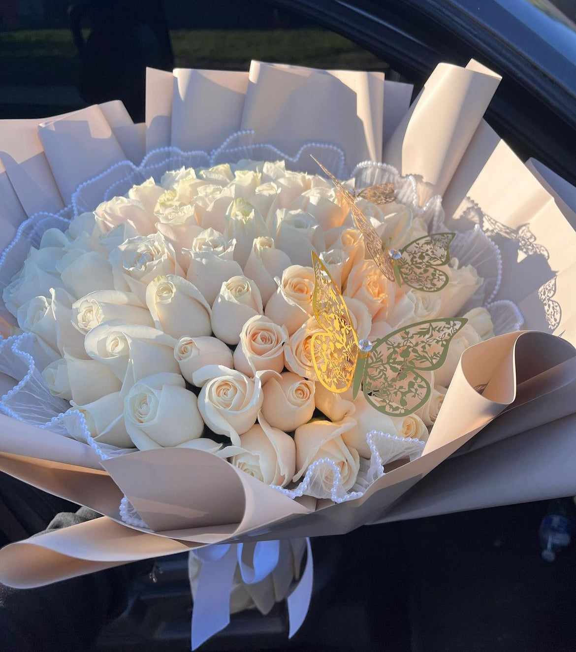 White Roses Bouquet- Fresh Roses