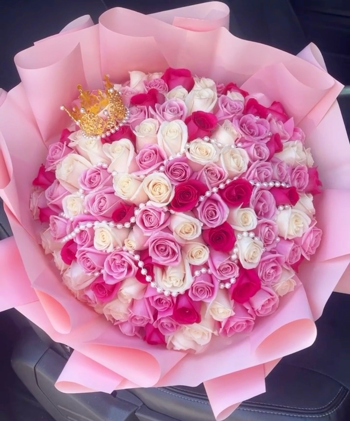 Pearls Bouquet- Fresh Roses