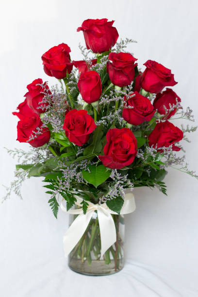 Red Roses Vase Bouquet - Fresh Roses